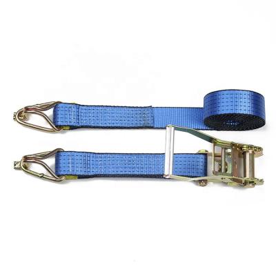 China Australian Standard Transport LC 5000Kg Polyester Ratchet Buckle Strap With Swan Hook for sale