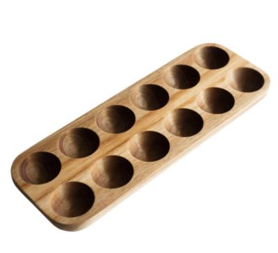 China Sustainable New Product Wooden Egg Trays 6cup 12cup Egg Storage Tools for sale