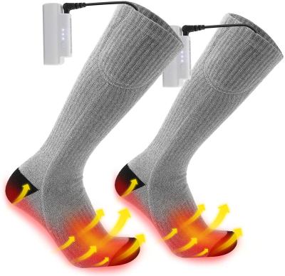 China Antibacterial rechargeable heated socks with large capacity battery for 10 hours heating time for sale