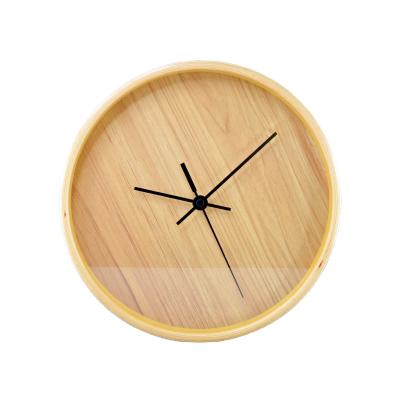 China DIY Style Antique Wooden Clock With Silent Movement Customized Clock Face And Color Quartz Wall Clock For Home Decor for sale