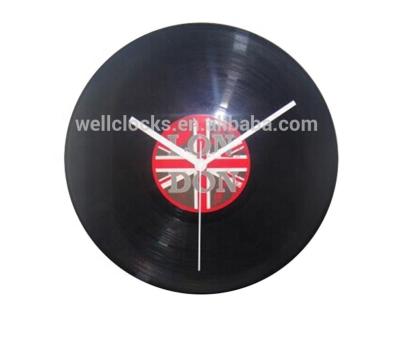 China Calendars Fashion Classic Promotion Vintage Vinyl Record Wall Clock Decorative Black for sale