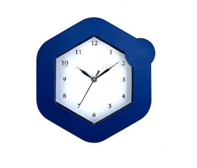 China Calendars instruct the style unique promotion plastic hexagon to form the decorative wall clock for sale