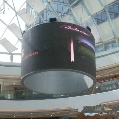 China 2020 Shenzhen Outdoor Cylinder Curve LED Display Outdoor Flexible Circle P5 Column LED Screen Display for sale