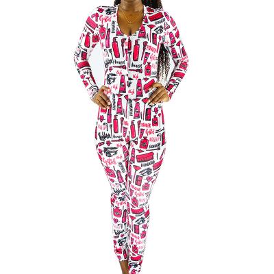 China KKVVSS 006 Hot Sales Elegant Women Onesie Pajamas Jumpsuit QUICK DRY Plus Size Long Sleeve Jumpsuit Women Sexy for sale