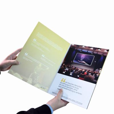 China China Custom Printing 4.3 Inch LCD Video Digital Booklet Advertising Video Brochure With Pocket for sale