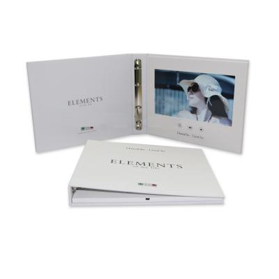 China Business Advertising Brand 10.1inch Hardcover Book LCD Video Brochure for sale