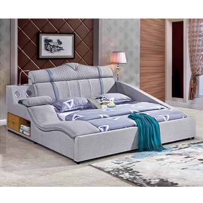 China Modern Multifunctional (Height) Adjustable Storage Bed Leather Massage For Hotel Bedroom Bed for sale