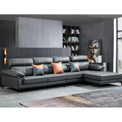 China (Size) Modern Design Sofa Set Furniture For Living Room Adjustable Leather Sectional Sofa for sale