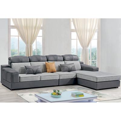 China (Height)Adjustable Ready To Ship Room Furniture Corner Leathaire Sectional Sofa for sale