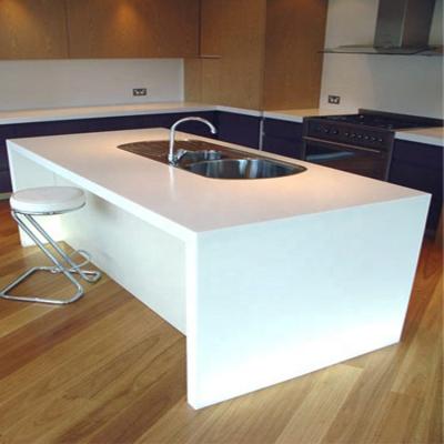 China Countertop Home Kitchen Kitchen Sideboards Table Easy Clean White Acrylic Tabletop Solid Surface for sale