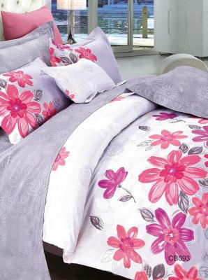 China Flower Cotton Bed Set Durable Bedspreads Sets with Reactive Dyeing for sale