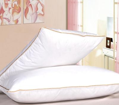 China Gold-Piping Cotton Hotel Down Feather Pillow , Eco-friendly Washed Pillows Wholesale for sale
