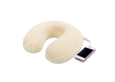 China Beige Evolution Memory Foam Travel Pillow For Traveling On An Airplane for sale