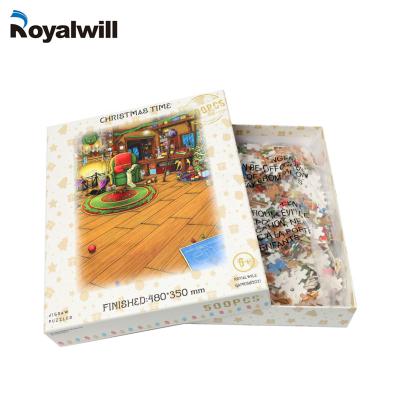 China DIY TOY Royalwill Puzzles For Christmas New Year Fine Puzzle Paper Card 500 Pcs Christmas Gift for sale