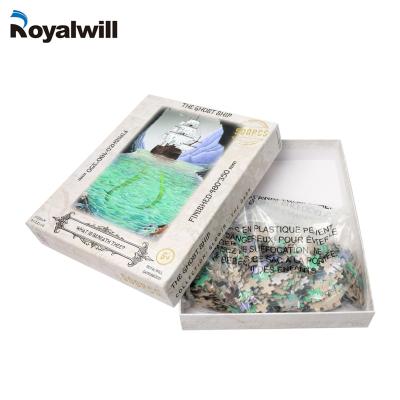 China DIY TOY Royalwill Puzzles Luminous Boat Christmas Jigsaw Puzzle Panel Card 500 Pcs Christmas Gift Kids Gray for sale