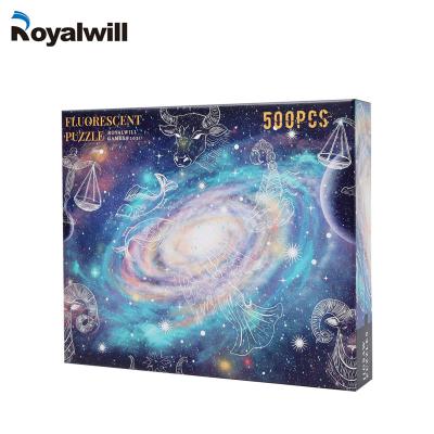 China DIY TOY Universe Milk Way Puzzle Gift Luminous Glow in Dark Special Cardboard Puzzles Star Constellation for sale