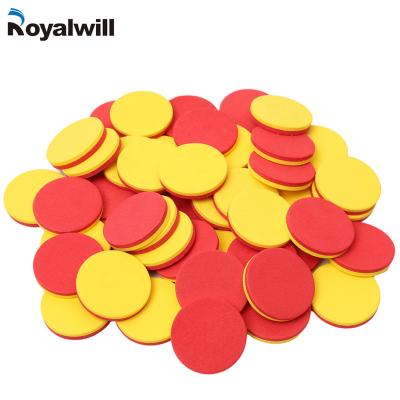 China Durable EVA Foam Two-Color Counters Soft Color Shelf Counters Both Stock Counting Skills Without Noise Red Yellow for sale