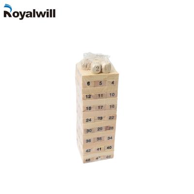 China Hot Sale Stock Shelf Stacking Blocks Mini Wooden Toys DIY For Kids With Dies Wooden Blocks Custom Size for sale