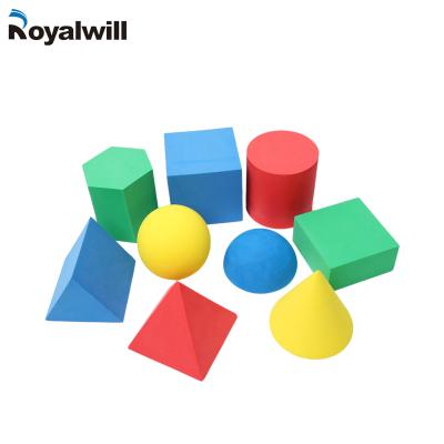 China Stocks on Shelf Geometry Solids Supplies STEM Solids Supplies Geometry Cube Ball Cone Kindergarten Kindergarten Kids Educational Shaped Home Game for sale