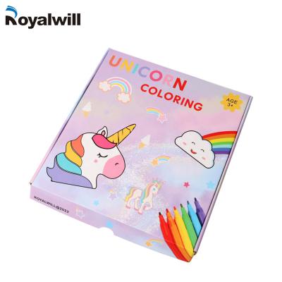 China DIY Unicorn Cloud Kids Paper Water Color Coloring Set Pen Painting Set DIY Drawings For Girls Boys Toys STEM Supply for sale