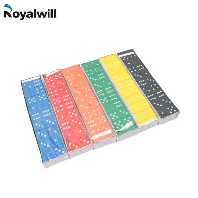 China Dots Dominoes Engraved from 28 Set Double Six Wooden Boxes Packing Custom Engraved Dominoes Logo for sale