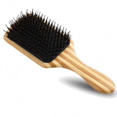 China Ofessional Private Label Brushhair Straight Healthy Hair Comb Wooden Bamboo Massage Brush-Natural Waterproof Biodegradable Brushnatural for sale