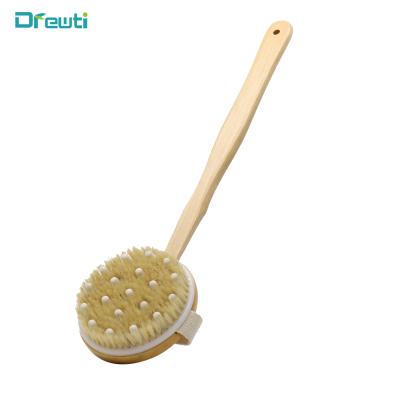 China EXFOLIATE 2020 Popular Titok Long Handle Cleansing Soft Back Skin Massager Bath Shower Wooden Brush for sale