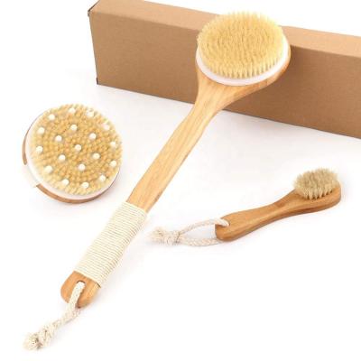 China EXFOLIATING Best Exfoliating Brush For Body Private Label Scrub With Strong Bowshaped Handl Decontamination Bath for sale