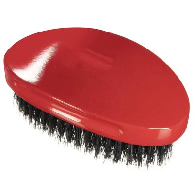 China Waterproof Natural Pure Black Boar Hair Men Afro Hair Wave Brush for sale