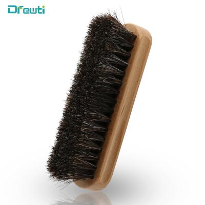 China Double Bristle Viable Pig Hair Hog Hair Travel Cleaning Brush Horse Nylon Color Wooden Cleaning Brush for sale