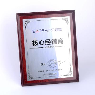 China Europe Custom Design Stainless Steel Plaque Dish For Trophy Wooden Wooden Plaques Awards Shield Souvenir High Quality Plauqes for sale