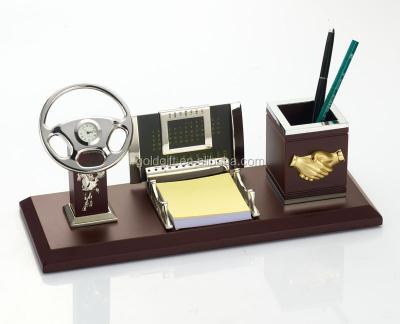 China China with Name Card and Pen Holder Wooden Desktop Gifts for sale