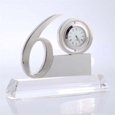 China Europe High Quality Crystal Sixtieth Anniversary Keepsake Gifts With Clock Business Anniversary Gifts For Sixtieth Birthday Gifts for sale