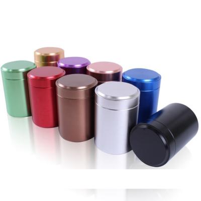 China Viable Accessories Metal New Smell Proof Weed Smoke Pot Aluminum Herb Stash Container for sale