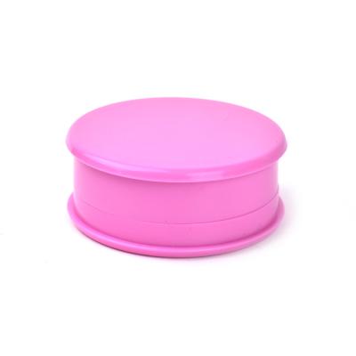 China Contemporary Custom Cute Logo Design Acrylic 60mm Weed Weed Tobacco Accessories Portable Smoking Pink Plastic Grinder for sale