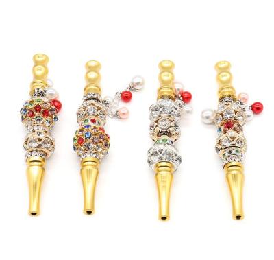 China Animal Pipe Mouth Tips Diamond Cigarette Holder Rhinestone Hookah Shisha Beads Pipe Mouth Tips for sale