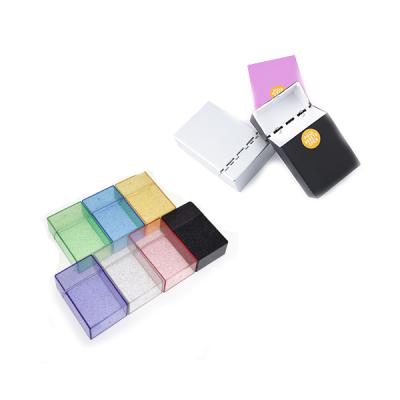 China Plastic Clear Glitter Cigarette Box Smoking Acrylic Bling Bling Case Colorful Glitter Accessories Custom Weed Cigarette Holder for sale