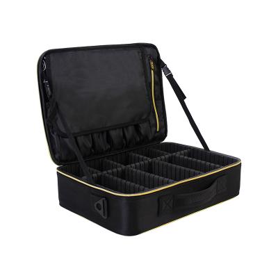 China Lady Portable Cosmetic Bag Makeup Case Make Up Travel Bag Design 3 Layer Waterproof Cosmetic Case Customized for sale