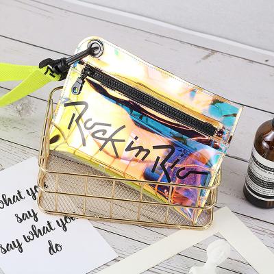 China Fashion New Product Hot Sale PVC Laser Handbag Zipper Purses and Colorful Handbags Waterproof Mini Cosmetic Bag for sale