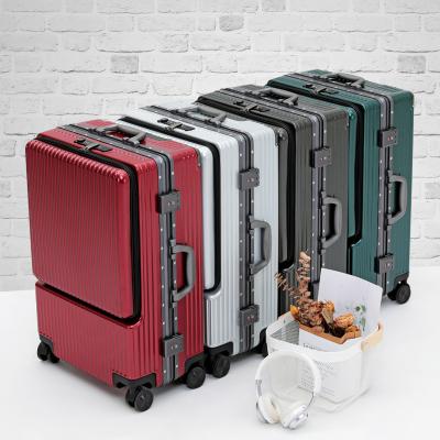 China Travel Top Open Luggage Rod Pull Case Boarding Business Luggage PC Trolley Carry-on for sale