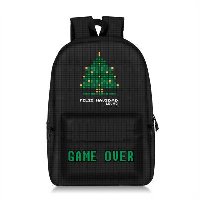 China Waterproof Nostalgic Game Printing Outdoor Backpack 30L Capacity Air Cushion Strap School Bag Leisure Backpack for sale