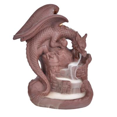 China Hot Sales Dragon Backflow Waterfall Ceramic Backflow Censer Eco-friendly Factory New Design for sale