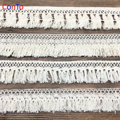 China Viable Decorate Soft Fringe Tassel Cotton Lace for sale