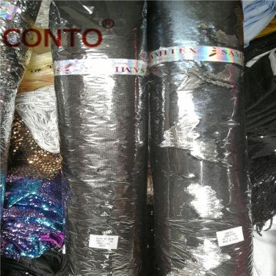 China Cheap Good Selling Anti-static Lycra Sequin Feather Fabric for sale