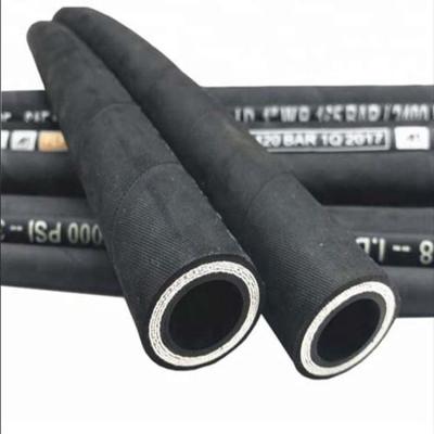 China Oil Type Fluids Stainless Steel Wire Braided High Pressure Flexible Rubber Hose For Hydraulic Oil for sale