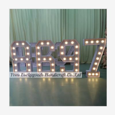 China LED light bj210511-63-2 led electronic signs birthday party giant LED numbers letters customize for sale