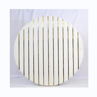 China New Arrival BXG210511-10 Manufacturer European Style Elegant And Luxury White Velvet Round Backdrop 2m for sale