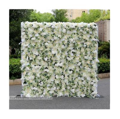 China LFB1817 Elegant Wedding 8ft 10ft Backdrop Artificial Flower Decorative Wall For Wholesale for sale