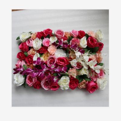 China LFB1319 Hot Sale Rose Flower Wedding Flower Wall Backdrop Silk Flower Wall Panels For Wholesale for sale