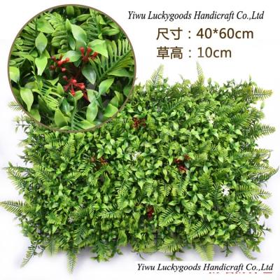 China LK20191022-89 Plastic Popular Green Artificial Grass Wall Decoration Garden Ceremony Decoration for sale